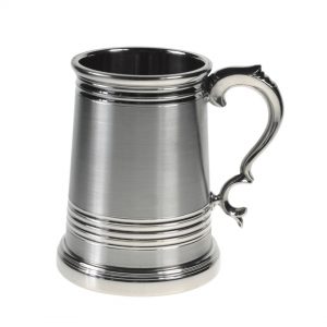 Personalised Ultra Heavy Weight Worcester Pint Satin Pewter Tankard