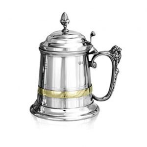 Personalised One Pint Pewter Churchill Tankard