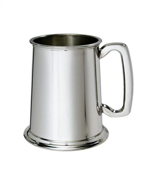 Personalised One Pint Polished Pewter Tankard